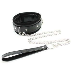 collier laisse confort noir