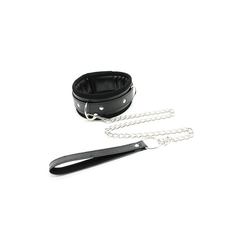 collier laisse confort noir