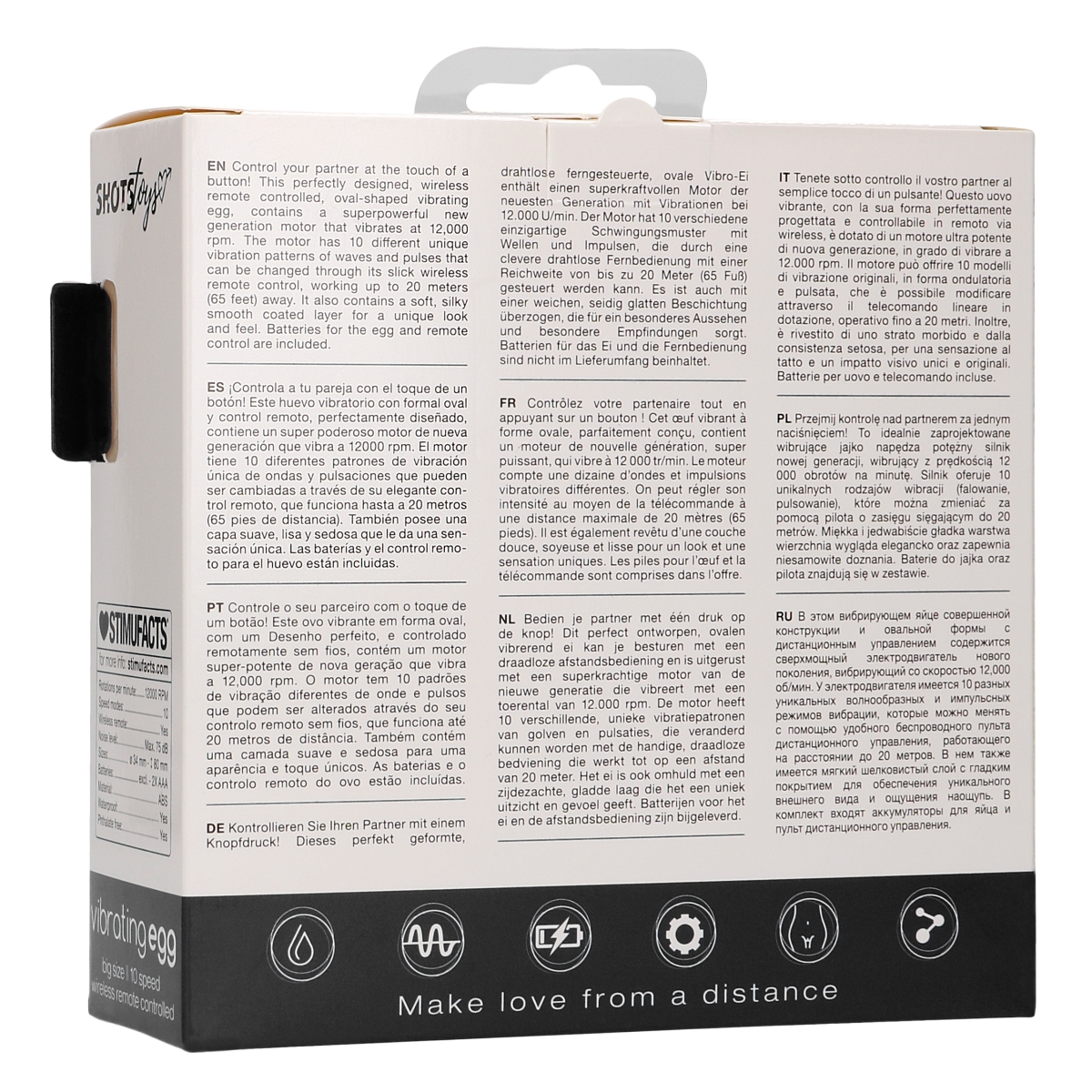 10 speed remote vibrating egg big black 10