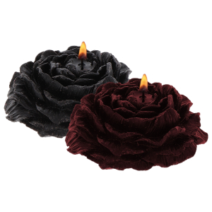 2 bougies sm rose candles noire rouge