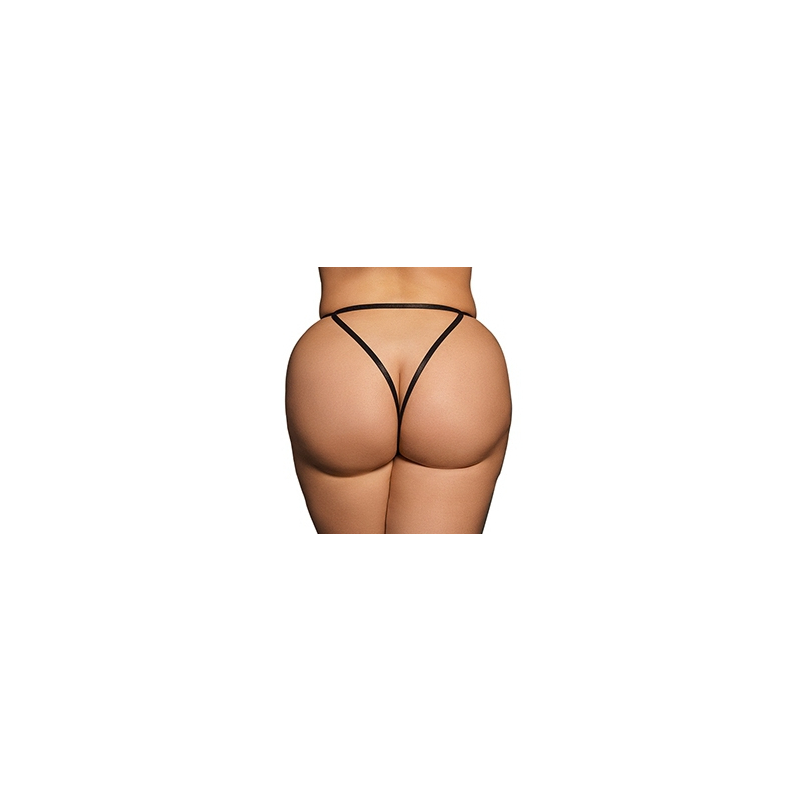 aime brief with open crotch and buttock adjustable slider and golden details black osx 1