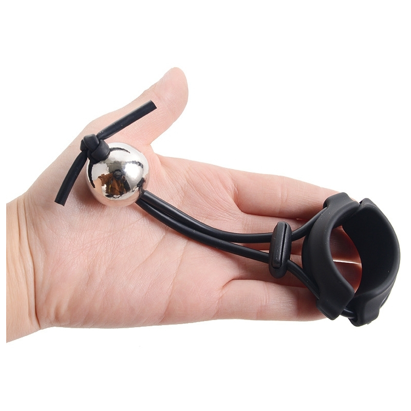 anneau avec boules pendantes cock head ball l poids 520g 1