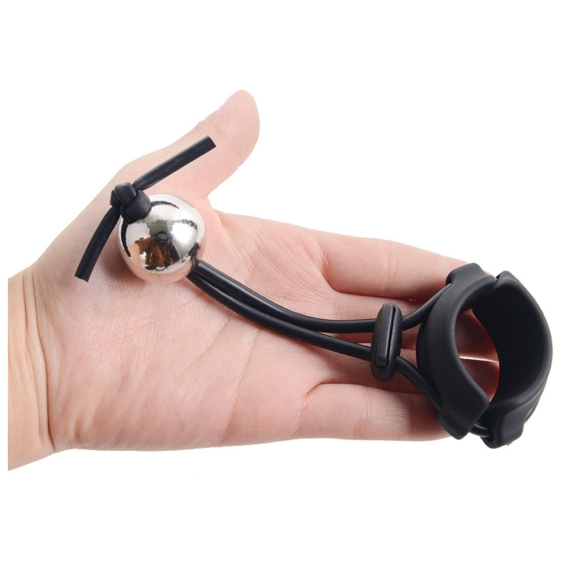 anneau avec boules pendantes cock head ball m poids 360g 1