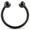 anneau de gland avec strass 28mm noir