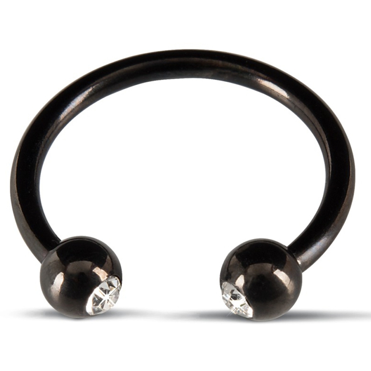 anneau de gland avec strass 28mm noir 2