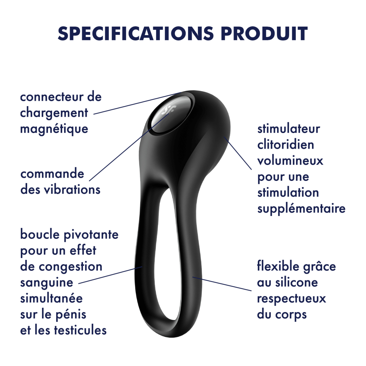 anneau penien vibrant majestic duo satisfyer 5