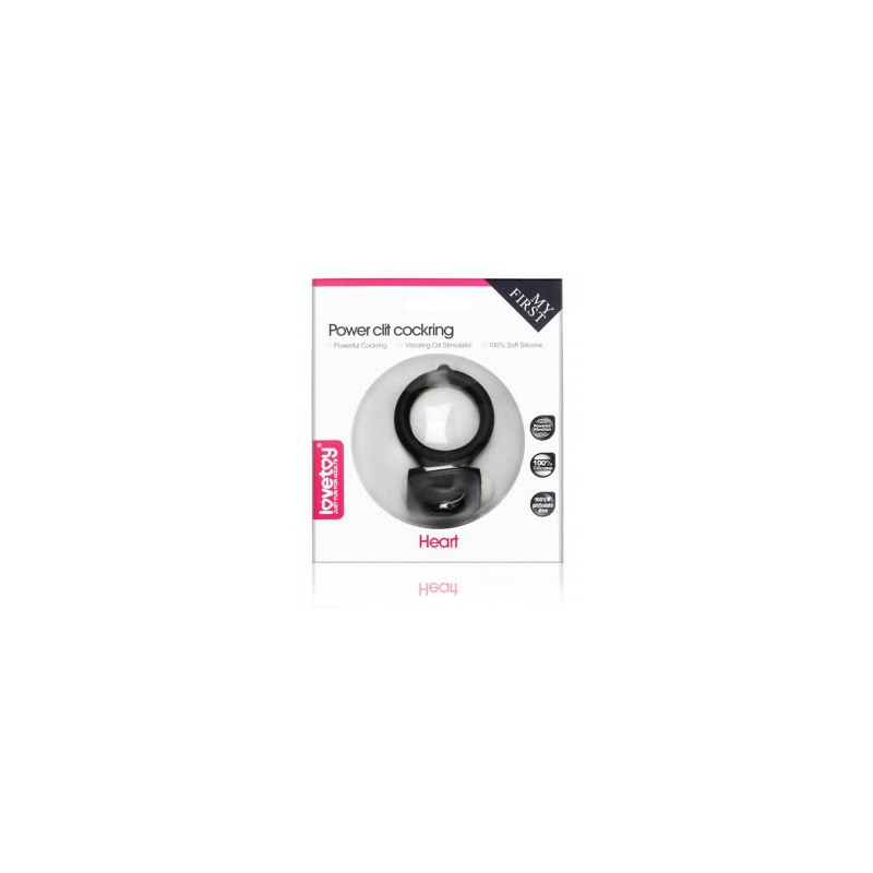 anneau vibrant power clit heart noir 1