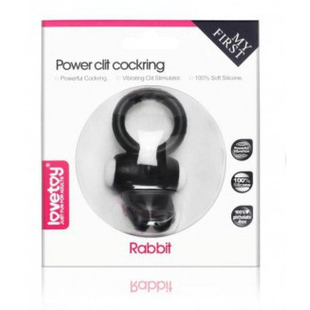 anneau vibrant power clit rabbit noir 1