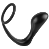 ass gasm plug et cockring 10 x 32 cm noir