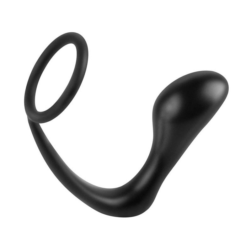 ass gasm plug et cockring 10 x 32 cm noir