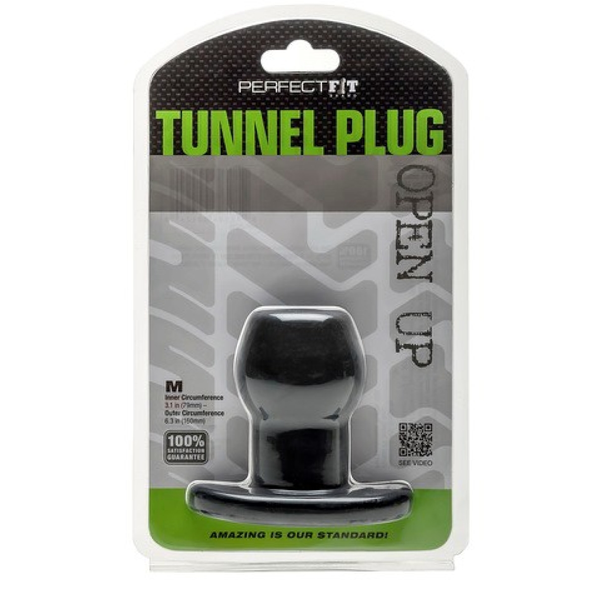 ass tunnel plug silicone medium noir 1