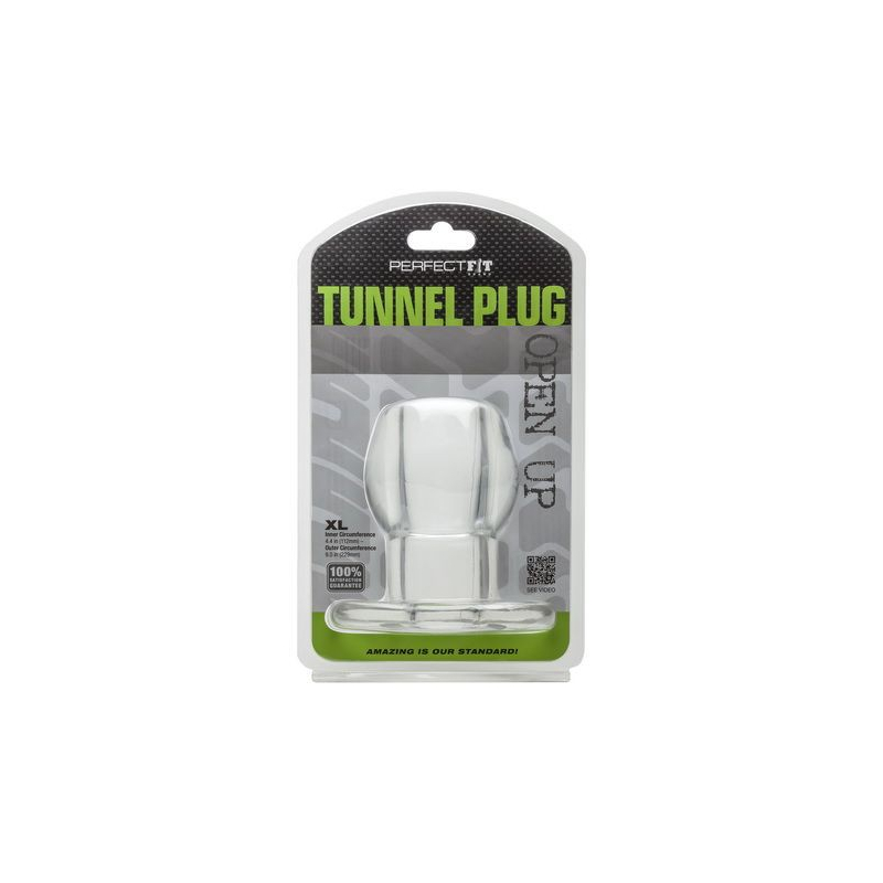 ass tunnel plug silicone transparent extra large 9 x 7 cm 1