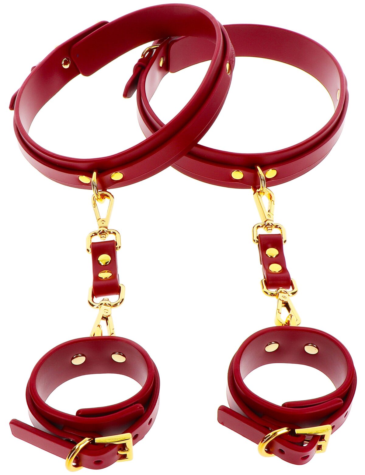 attaches cuisses poignets taboom rouge