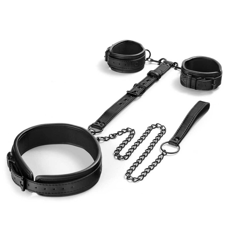 attaches poignets cou neckist noires