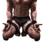 attaches poignets et cuisses wrist cuffs noir