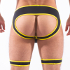 backless snax noir jaune 1
