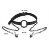baillon anneau et pince tetons gag nip noir 4