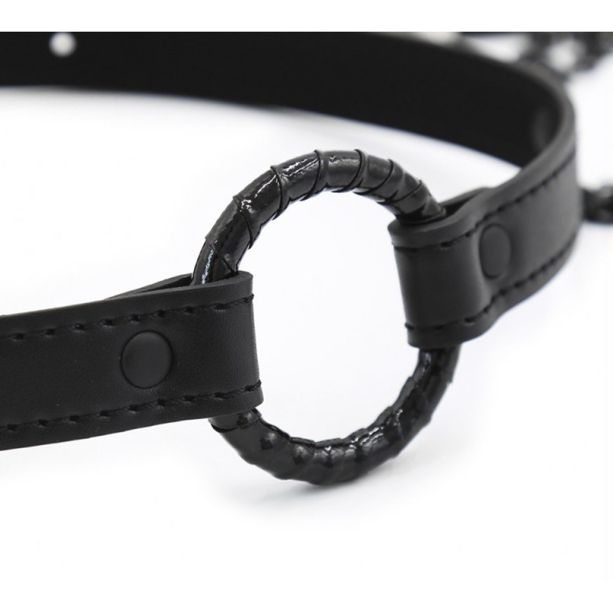 baillon anneau et pince tetons gag nip noir 6