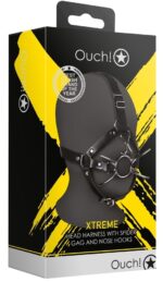 baillon avec crochet nasal gag cross noir 1