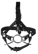 baillon avec crochet nasal gag cross noir 3