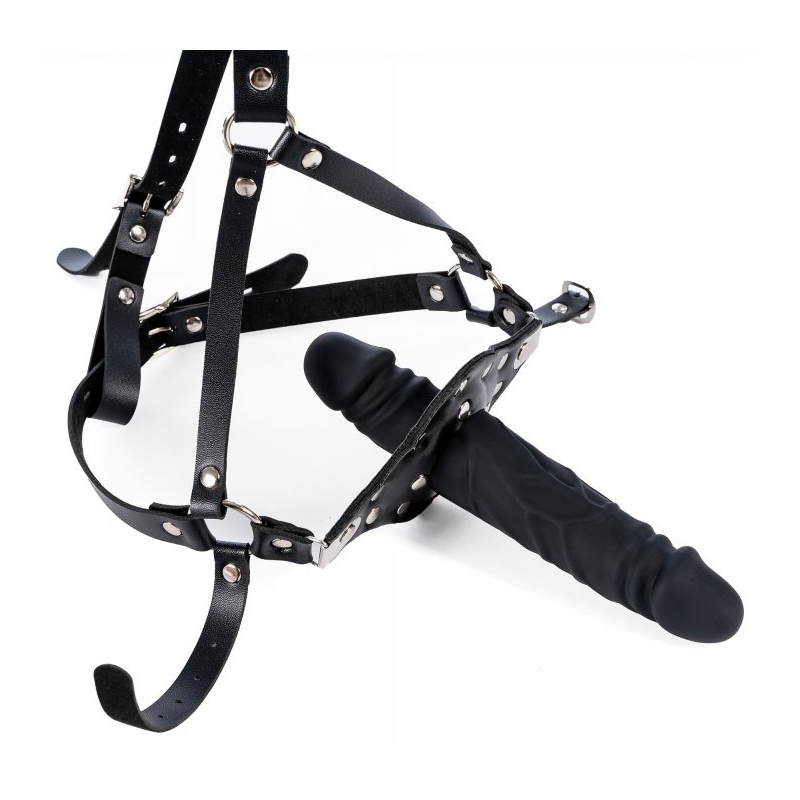 baillon avec gode strap dick 12cm 1