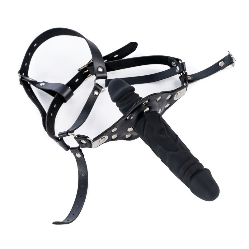 baillon avec gode strap dick 12cm 2