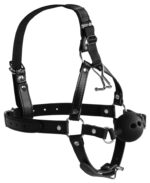 baillon boule avec crochet nasal gag noise noir 2