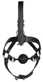 baillon boule avec crochet nasal gag noise noir 4