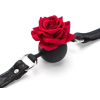 baillon boule avec rose bud gag noir 2