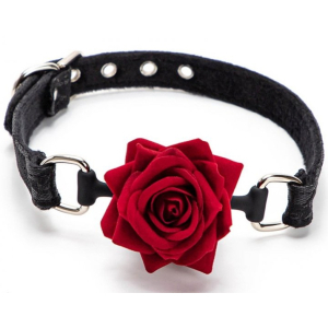 baillon boule avec rose bud gag noir
