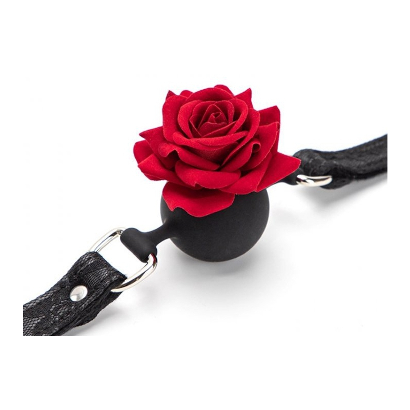 baillon boule avec rose bud gag rose 2