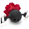 baillon boule avec rose bud gag rouge 1