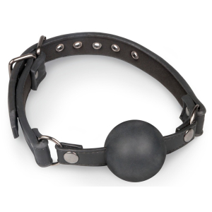 baillon boule en silicone noir