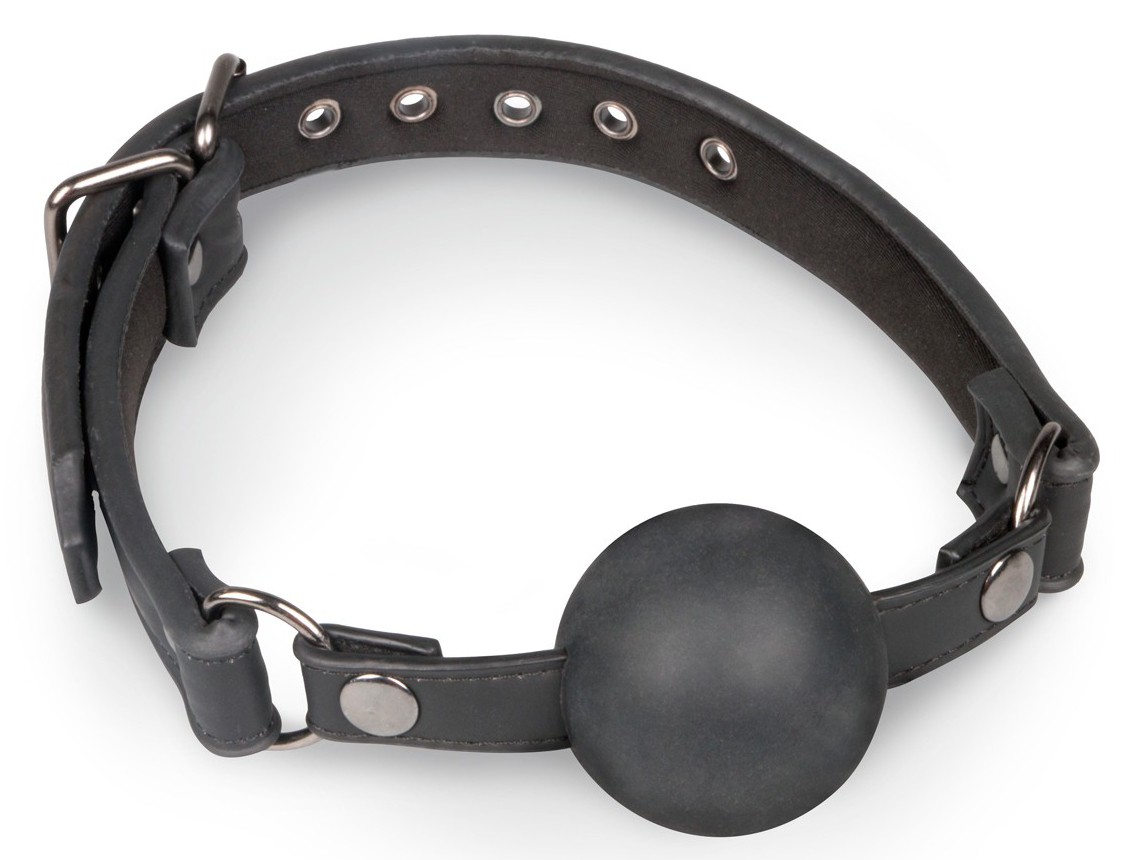 baillon boule en silicone noir