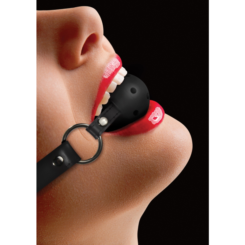 baillon boule gag strap noir 3