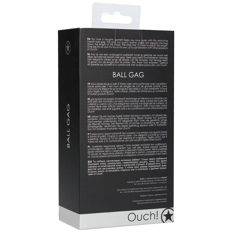 baillon boule gag strap noir 5