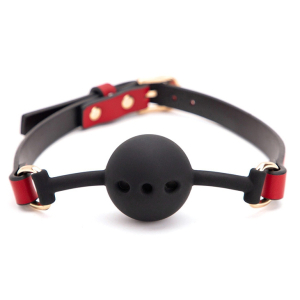 baillon boule liny thin noir rouge