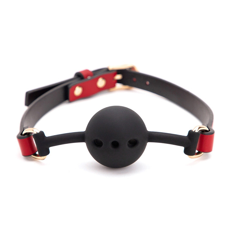 baillon boule liny thin noir rouge