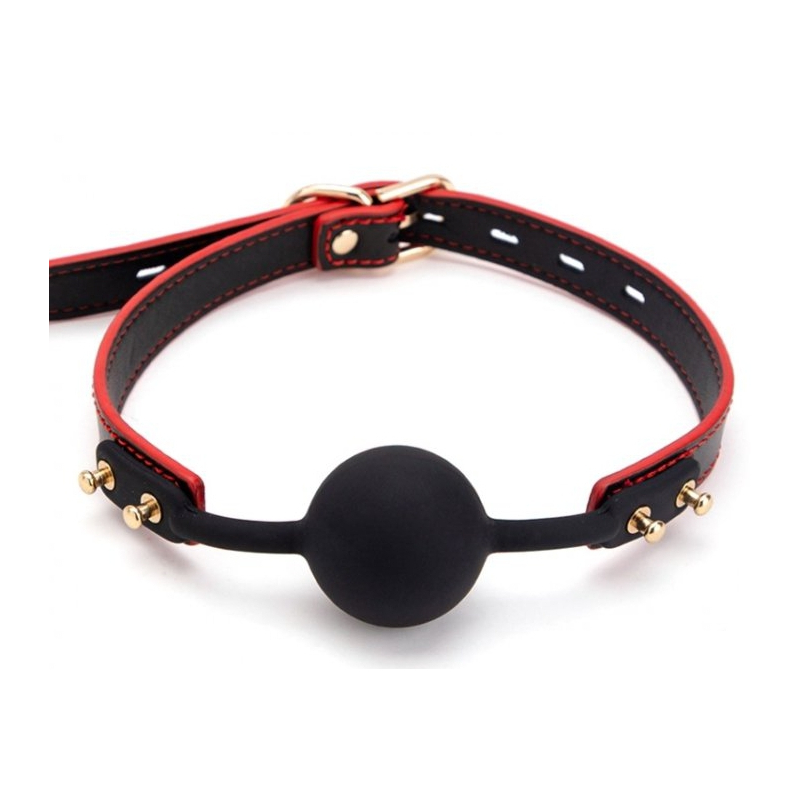 baillon boule maestro noir et rouge