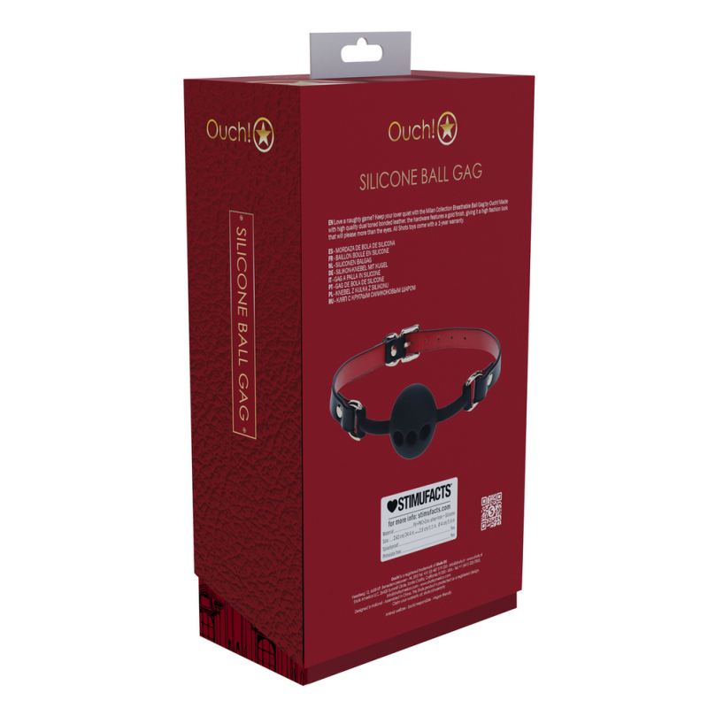 baillon boule milan 41mm noir et rouge 2