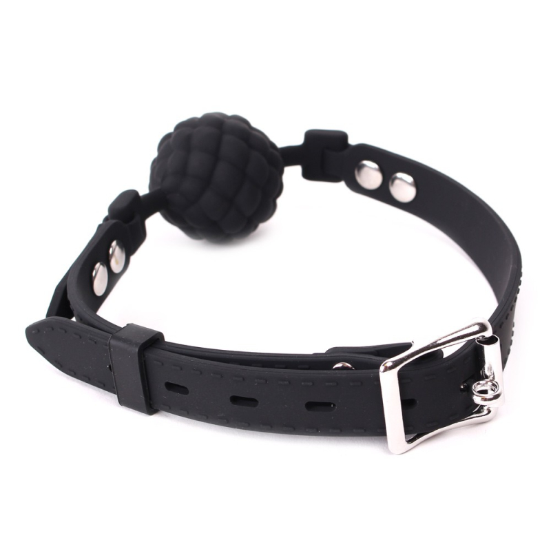 baillon boule pinecone silicone noir 3