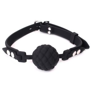 baillon boule pinecone silicone noir