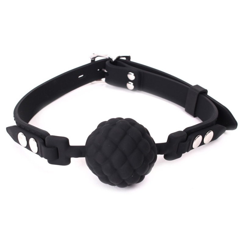 baillon boule pinecone silicone noir