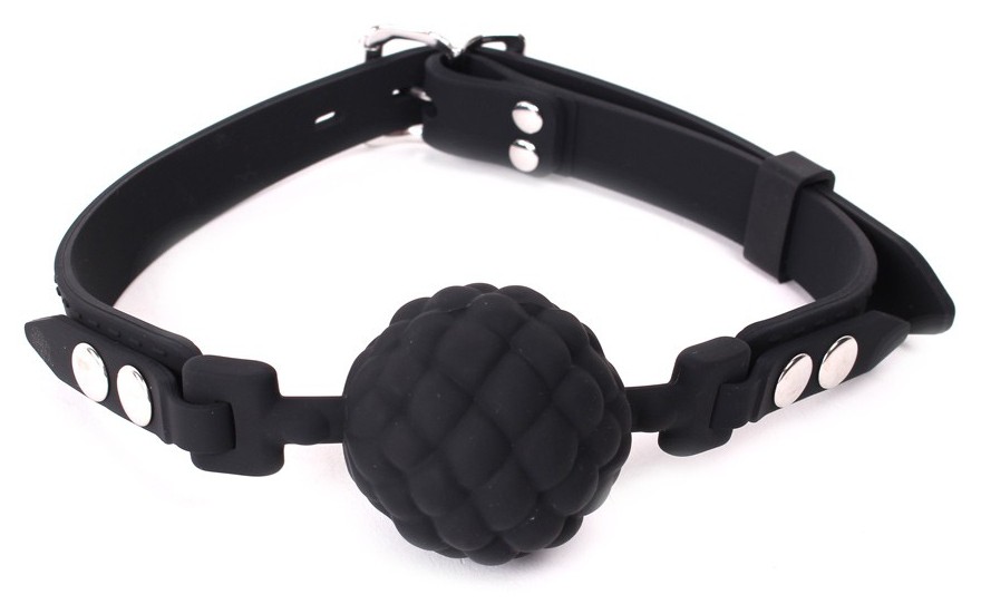baillon boule pinecone silicone noir
