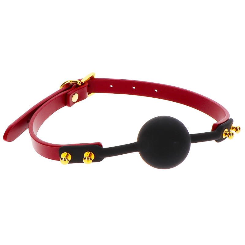 baillon boule silicone taboom 4cm noir rouge