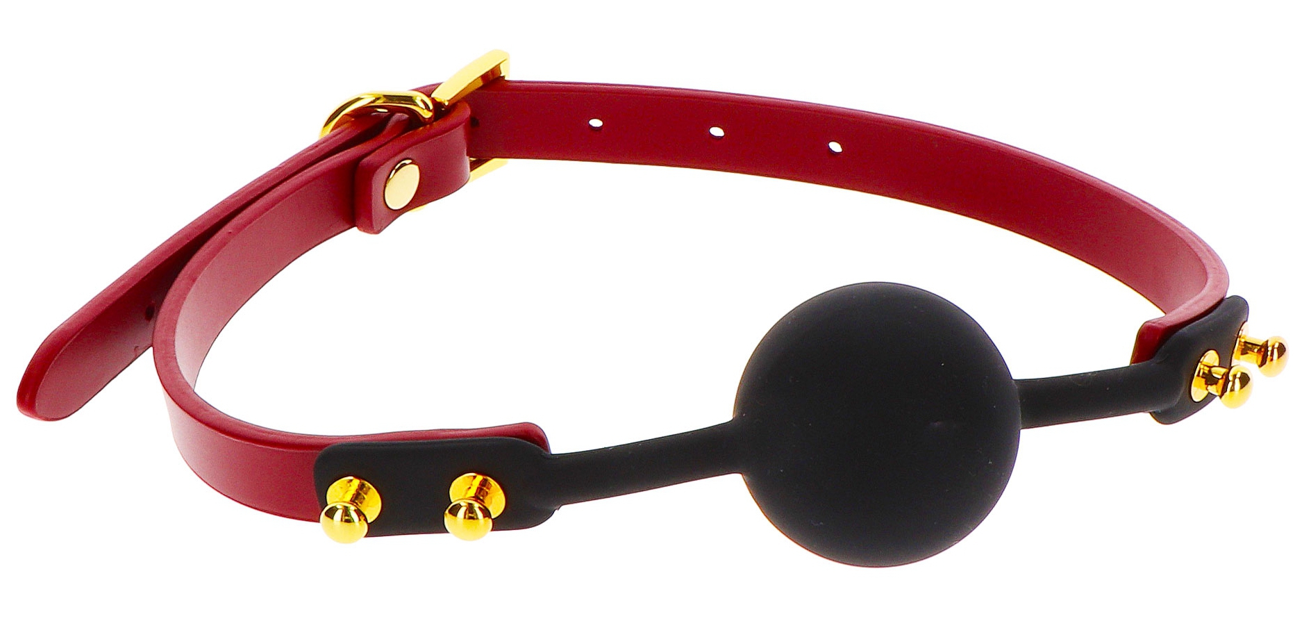 baillon boule silicone taboom 4cm noir rouge