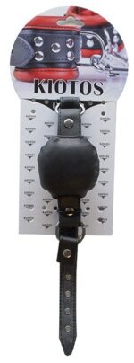 baillon en cuir silence gag noir 1