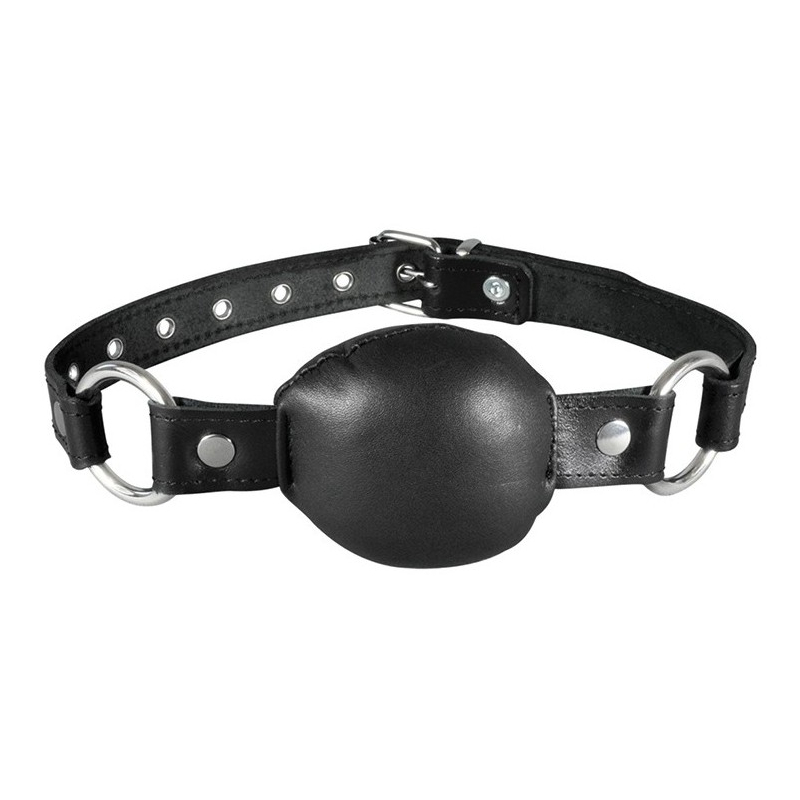 baillon en cuir silence gag noir