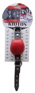 baillon en cuir silence gag rouge 1