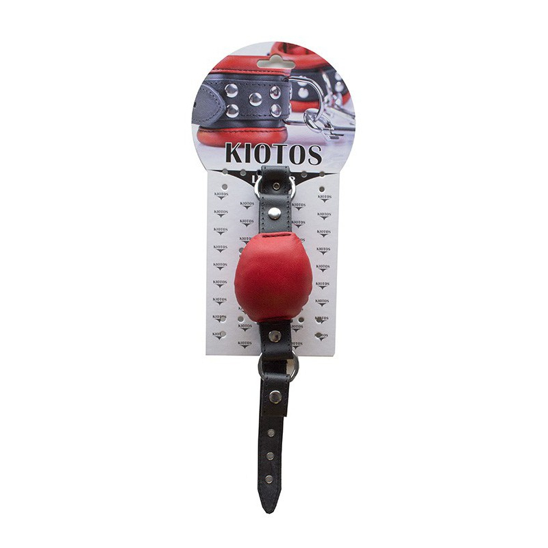 baillon en cuir silence gag rouge 1